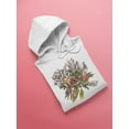thumbnail image 3 of Flower Bouquet Sketch Hoodie Women -Image by Shutterstock, Female x-Large, 3 of 4