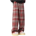 thumbnail image 2 of Puntoco Pantalones rectos de cintura alta con cintura elástica y bolsillos a la moda para hombre, 2 of 8