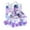 Purple, variant on 4 Size Adjustable Light Roller Skates for Boys Girls Toddlers Beginners