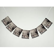 GCKG Cityscape Oil Painting Street View of Paris Banner Bunting Garland Flag Sign for Home Family Party Decoration