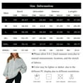 thumbnail image 3 of Zip Up Sweatshirt Women No Hood Long Sleeve Jacket Collar With Pockets Casual Loose Streetwear Athletic Sweatshirts Dark Gray XL, 3 of 7