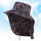 thumbnail image 4 of Sombrero de pescador con visera para acampar, resistente a los rayos UV para viajes, acampar, pescar (rojo oscuro), 4 of 6