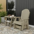 thumbnail image 2 of Wildridge Heritage Single Glider, Weathered Wood, Outdoor Weather Resistant Poly Patio Furniture, 2 of 4