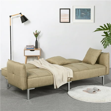 Easyfashion Modern Sofa Bed, Khaki