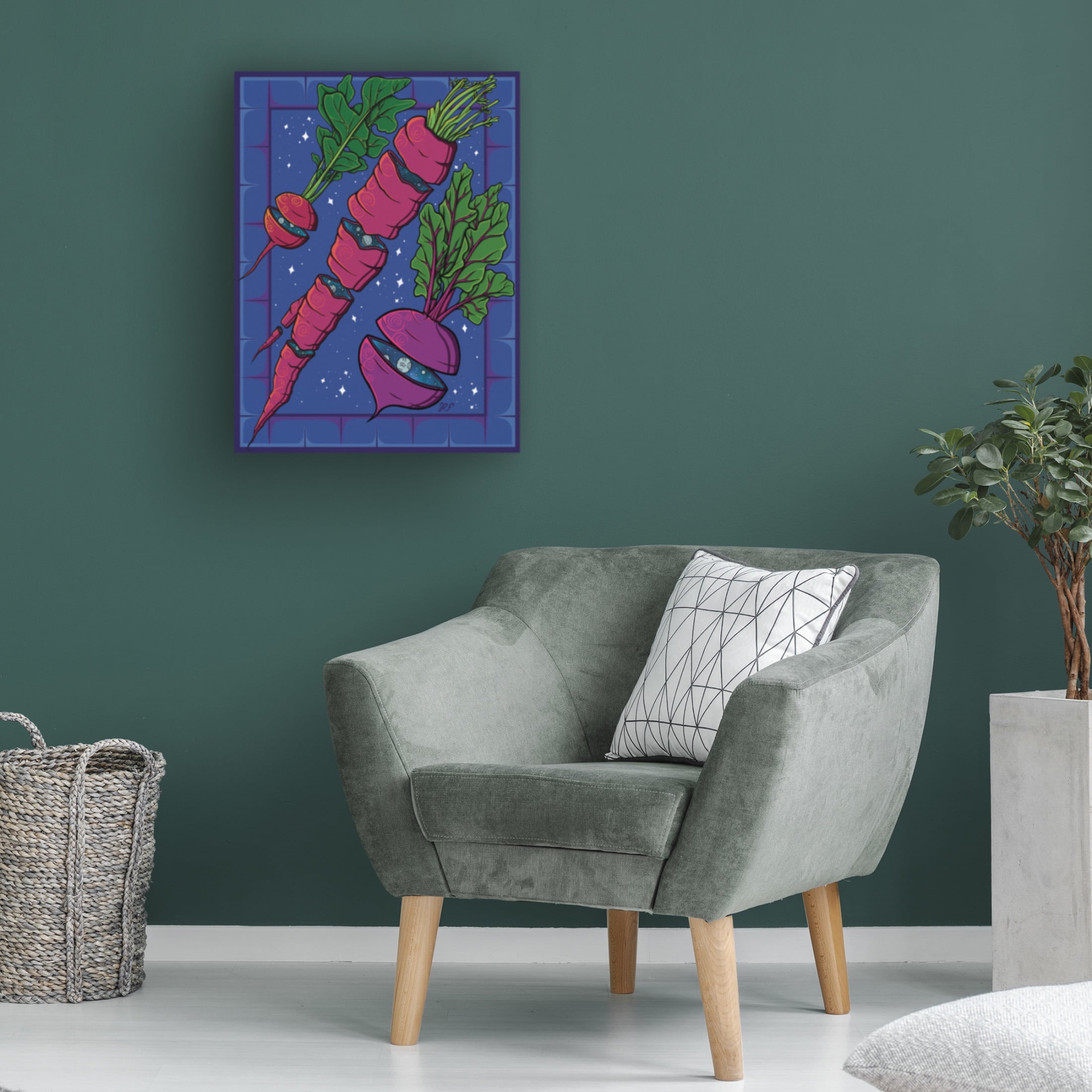 Canvas Wall Art - Rachel Feirman 'Space Roots' Wall Art for Living Room, Bedroom, or Office Décor by Trademark Fine Art - 35 x 47 Inches