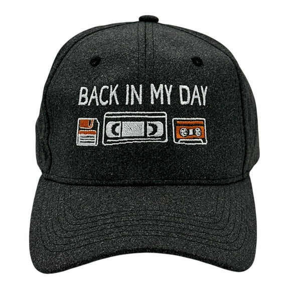 Back In My Day Hat Funny Sarcastic Retro Technology Graphic Novelty Cap