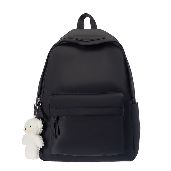 Back To School Backpack Bookbags High School Laptop Bags Women Travel Daypacks Lightweight Simple Middle School Back Pack Daypack With Widgets (Black)