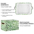 thumbnail image 2 of Yayeee Canvas Storage Basket with Handles for Shelves Fabric Bins Closet Organizer, Green Dot Triangles Pattern, 2 of 8