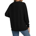 thumbnail image 4 of TEMEFON Women's Crewneck Sweatshirts Lightweight Long Sleeve Tunic Tops Cute Pullover Shirts, 4 of 5
