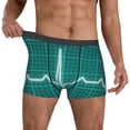thumbnail image 2 of Kdxio Men's Boxer Briefs with ECG Wave Print - Comfortable and Breathable Underwear for Everyday Wear, 2 of 7