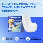Honey Care All-Absorb A25 Disposable Male Dog Wrap, 50 Count, Medium, Super Absorbent, Breathable