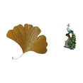 thumbnail image 5 of 2 Pieces Leaf Wall Sculptures Peacock Figurine Wrought Iron Material for Living Room Office Shelf Decoration, 5 of 8