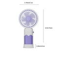 thumbnail image 2 of RoamHome Electric Mini Fan Charging Small Fans USB Rechargeable Handheld Battery Powered Portable Fans Personal Cooling Fan That Blows Cold Air (Purple), 2 of 7