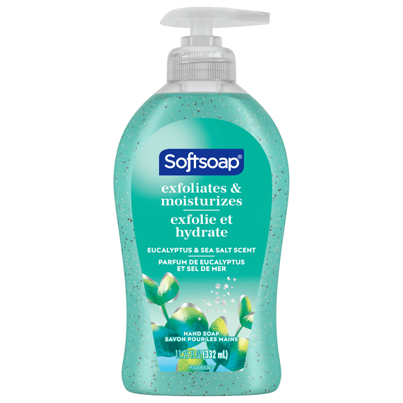 Softsoap Therapy Eucalyptus and Sea Salt Scent Exfoliating Hand Soap, 332 ml