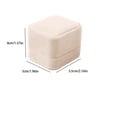 thumbnail image 6 of QIQUWOHUL Velvet Jewelry Box Plush Ring Box Bracelet Necklace Box Jewelry Box Luxury Red Warm Beige Fresh Green And Elegant Grey Flannel Jewelry Box High End Plush, 6 of 7