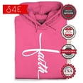 thumbnail image 2 of S4E Men's Faith Cross Religious Hoodie Sweatshirts Medium Heliconia Pink, 2 of 4