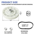 thumbnail image 3 of W10721967 Washer Pulley Clutch Kit, W10006384 Washer Drive Belt Replacement Kit Compatible for, 3 of 5