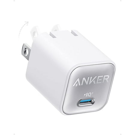 Anker USB C GaN Charger 30W Adapter Nano 3 PIQ 3.0 Fast Charging Foldable ,Aurora White