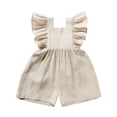 thumbnail image 2 of WIBACKER 6M-3T Infant Baby Girl Ruffled Sleeveless Romper Casual Summer Jumpsuit Cotton Linen Clothes, 2 of 13