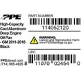 PPE HighCapacity Aluminum Deep Engine Oil Pan (Black) 114052120