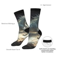 thumbnail image 4 of Fotbe Space White Horse Pattern Long Socks for Men & Women – Breathable & Stretchy Compression Socks, Ideal for Running, Travel, and Everyday Wear Size 5-11, 4 of 6
