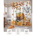 thumbnail image 7 of Fall Thanksgiving Shower Curtain Set ，Waterproof Fabric Shower Curtains Leaves Gnome Pumpkin Squirrel Shower Curtains for Bathroom,Bathroom Decor 36"x78", 7 of 7