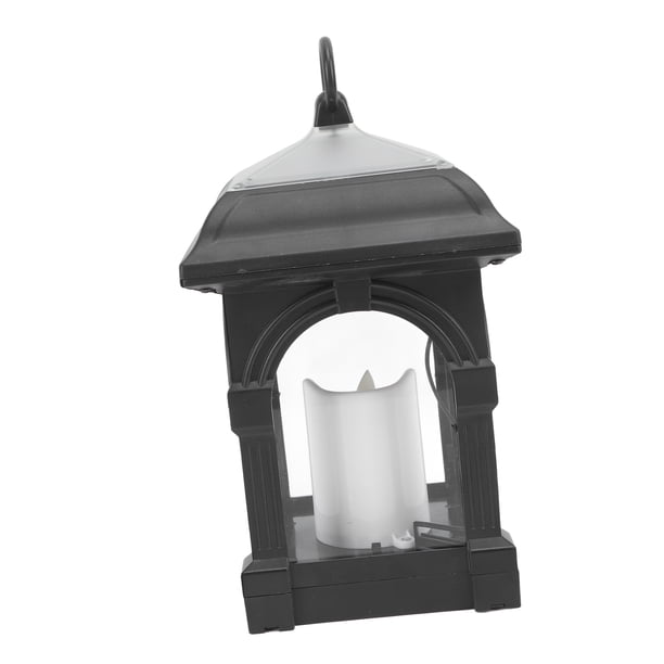 Linterna Solar Para Exteriores, Luz Solar Colgante, Ahorro De Energía, ABS Y PC, Efecto De Llama Dinámico, Cabeza De Vela Oscilante Negra Para Patio