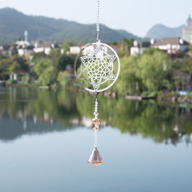 Gwong Decoración hogareña Faux Crystal Colgante SunCatcher Ventana Colgando Árbol de Navidad Adorno Regalo Gwong 21058779
