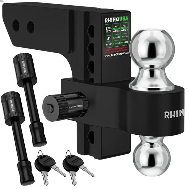 Enganche Ajustable para Remolque Rhino USA con Caída de 6 Pulgadas y Capacidad de 12,500 lbs