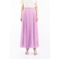 thumbnail image 2 of Lilac Chiffon Pleated Maxi Skirt with Elastic Waist Band, 2 of 5