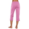 thumbnail image 6 of Tqcoqu Capris for Women with Pockets,Golf Pants 7/8 High Waisted Stretch Pull On Ankle Business Casual Travel Athletic Work,Pink Women's S-XXXL, 6 of 9