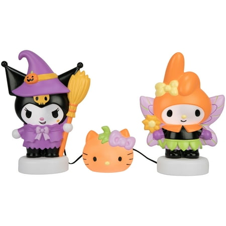 Halloween Blow Mold Hello Kitty Scene w/ Pumpkin Outdoor Decor 4.53 in x 12.01 in x 22.05 in 1.54 lb