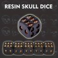 thumbnail image 1 of 5pcs, Black Antique Skull Dice - Perfect for Parties and Gaming, 1 of 4