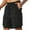 Black, variant on WQQZJJ Summer Men's Shorts Drawstring Elastic Waist Athletic Shorts Multi-Pocket Work Shorts Beach Quick Dry Shorts