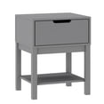 thumbnail image 2 of Emma + Oliver Kids Single-Drawer Night Stand with Gray Solid Wood Frame, Side Table for Kids Bedroom with Open Shelf, 2 of 10