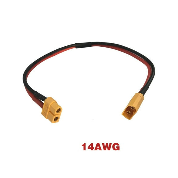 New E-Bike Battery Connector Male/Female Cable Dual Extension 30Cm 14Awg Rubber Wire For Electric Bicycle