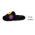 thumbnail image 7 of GPOECD Cute Slippers for Women Fuzzy Open Toe Embroidery Slide Soft Non Warm Cozy Slippers for Winter., 7 of 7