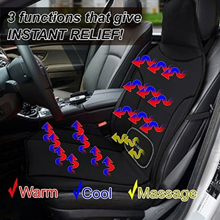 Zento Deals Cooling Heating Massaging Adjustable 12v Car Seat