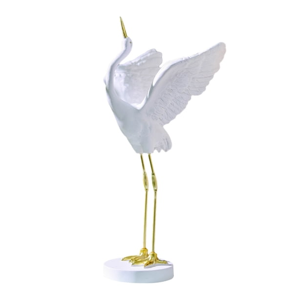 1pc adorno de grúa doméstica decoración de grúa de lujo vívido manualidades de resina