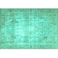 thumbnail image 1 of Ahgly Company Indoor Rectangle Persian Turquoise Blue Traditional Area Rugs, 7' x 10', 1 of 4
