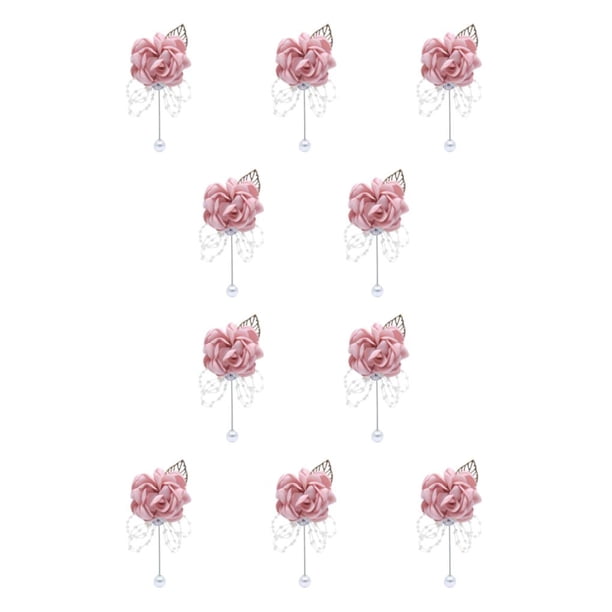 Monstrate El ramillete de boda añade un toque de color a ocasiones formales Broches duraderos y duraderos champán rosa champán rosado 10Conjunto