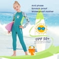 thumbnail image 1 of Niños Niñas Niños Traje de buceo Manga larga Cremallera trasera para deportes acuáticos (L Verde), 1 of 8