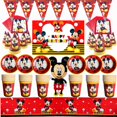 thumbnail image 2 of Red Mickey Mouse Children's Theme Birthday Party Arrangement Decorative Paper Cup Draw Flag Tablecloth Disposable Party Supplies Gao Jinjia LED, 2 of 2