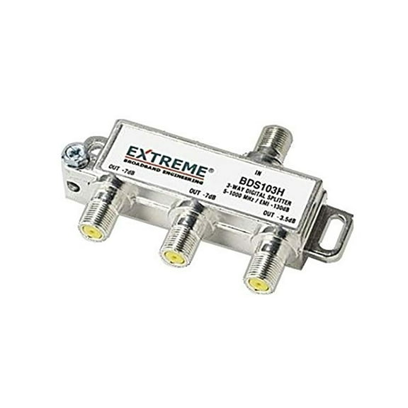 Extreme/Amphenol 3-Way Unbalanced HD Digital 1GHz Coaxial Cable Splitter - BDS103H