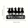 Welcome Horse And Cowboy Riding Cowboy Metal Logo Horse Metal Logo Art welcome-horse-and-cowboy-riding-cowboy-metal-logo-horse-metal-logo-art