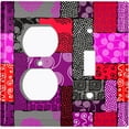 thumbnail image 4 of Metal Light Switch Plate Cover Safari African Tribal Art Pattern Pink Red SFR011, 4 of 13