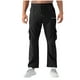 thumbnail image 2 of Pantalones largos para hombre, casuales, de moda, de color sólido, con cordón, cintura elástica, bolsillo con cremallera, pantalones para hombre, 2 of 6