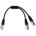 thumbnail image 2 of Talent YXF2XM01 XLR Female to Dual XLR Male Y Adapter Splitter Combiner Cable 1 ft., 2 of 2
