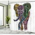 thumbnail image 5 of Ambesonne Animal Shower Curtain, Floral Tribal Shapes, 69"Wx84"L, Multicolor, 5 of 5