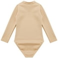 thumbnail image 4 of TSSOE Kids Girls Fleece Long Sleeve Nude Leotard for Gymnastics Ballet Dance Bodysuits Unitard Mock Neck 150, 4 of 7